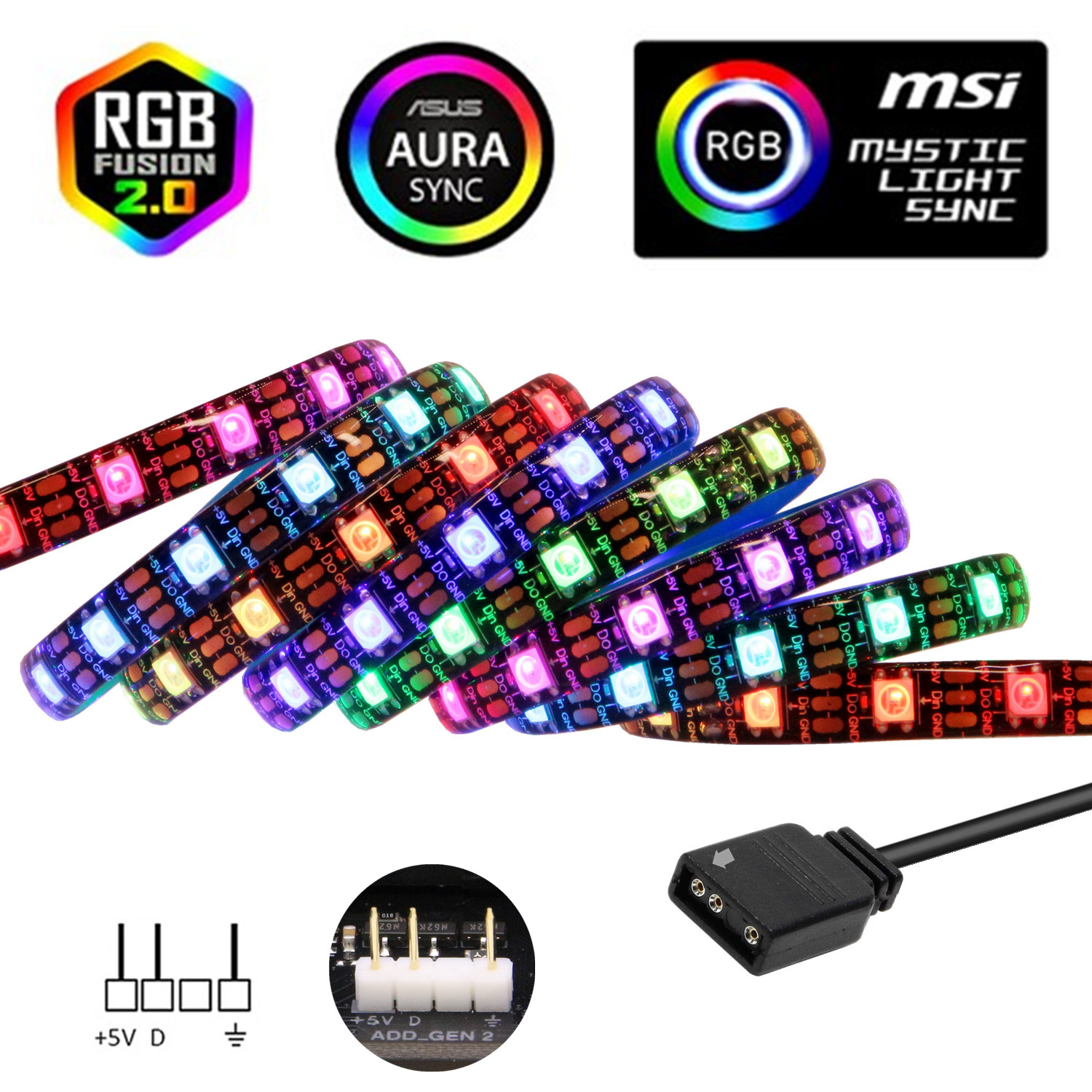 Ws2812B Strip 5V - Tira de LED WS2812b ARGB de