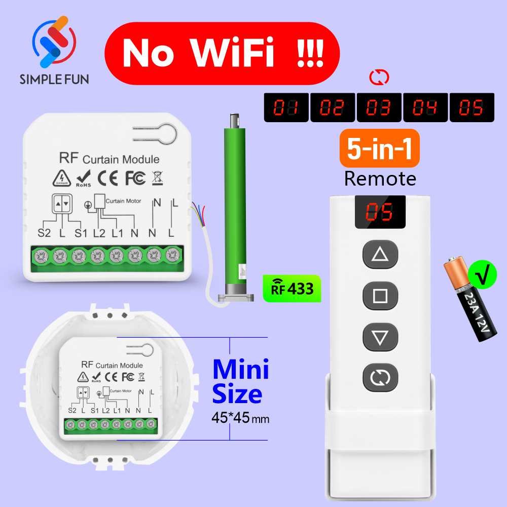 Ir Remote Module - Interruptor de Control remoto de cortina