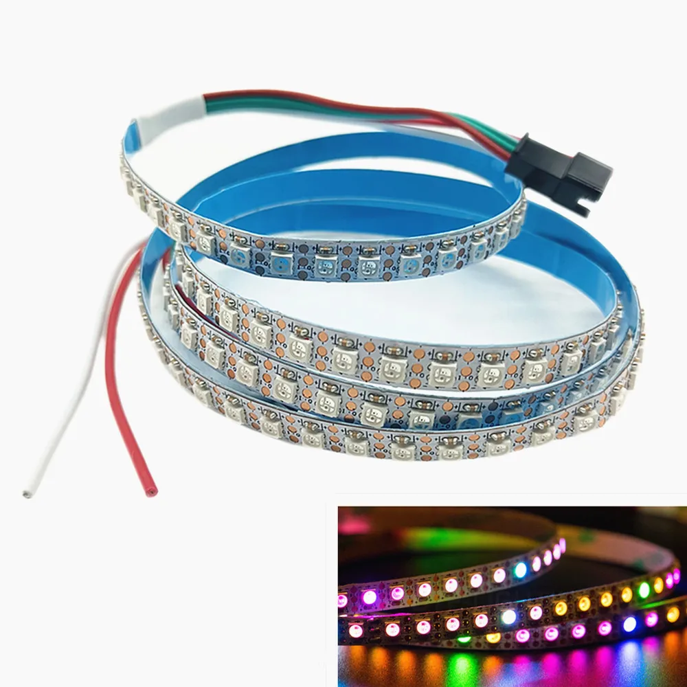 Ws2812B Strip 5V - 1m/2m SK6812 WS2812B 60/144 píxeles 4mm/7mm