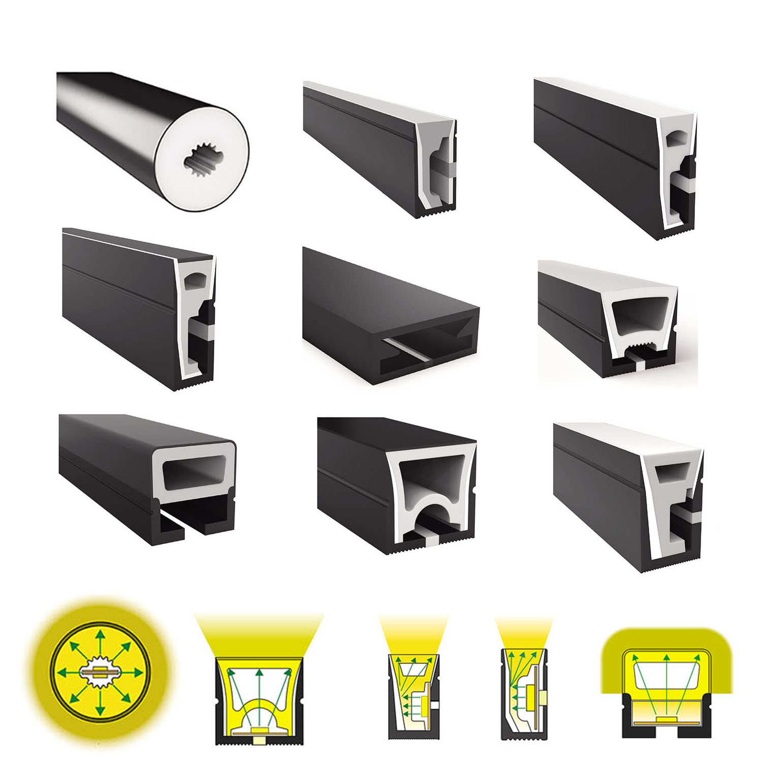 Ws2812B Strip 5V - Tubo de cuerda de neón LED