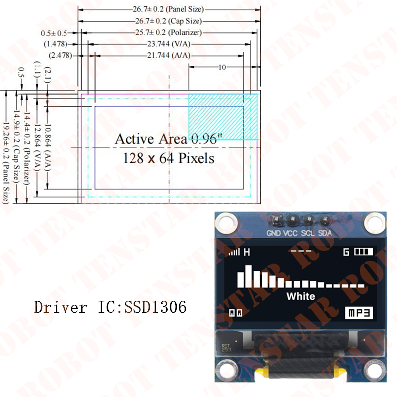 TENSTAR 0,96 pulgadas OLED SSD - Oled Display 0.96 reseña y precio