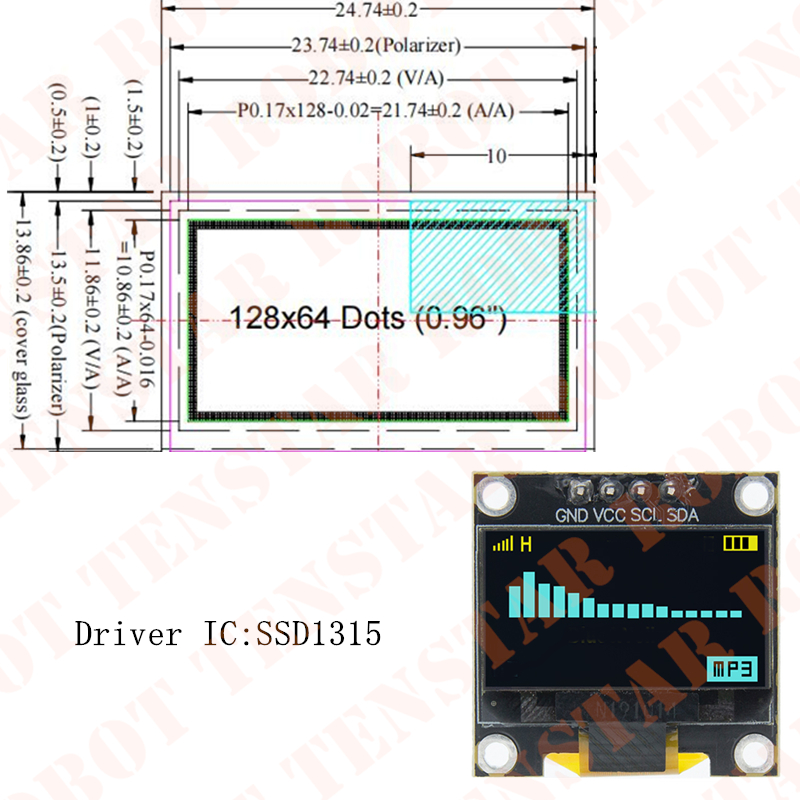 TENSTAR 0,96 pulgadas OLED SSD - Oled Display 0.96 reseña y precio
