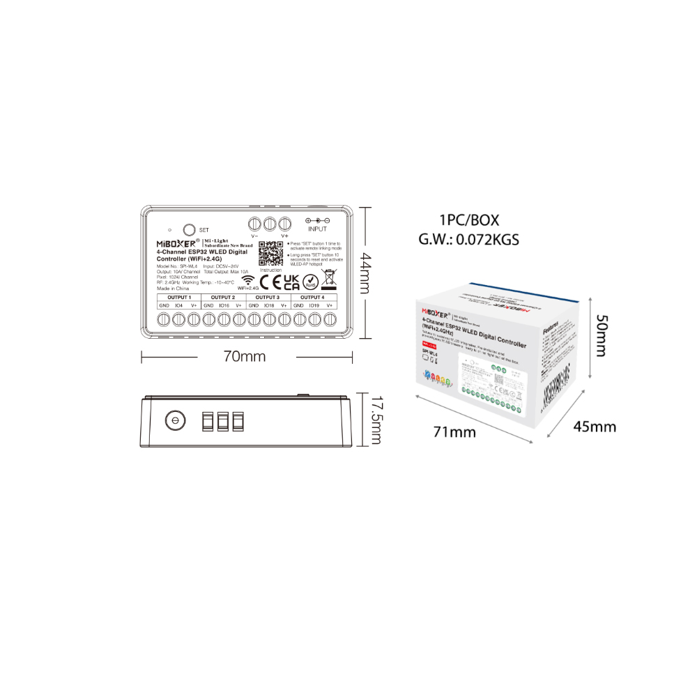 Controlador LED SPI Miboxer SP - Ws2812B reseña y precio