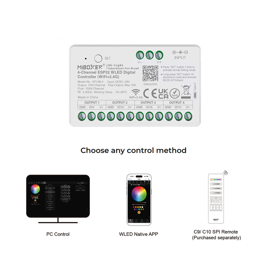 Controlador LED SPI Miboxer SP - Ws2812B reseña y precio