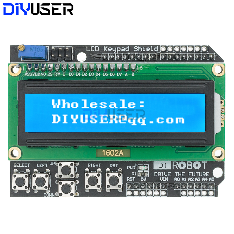 DIYUSER 1602 LCD Keypad Shield - Lcd 1602 reseña y precio