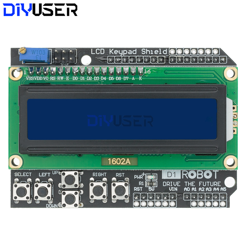 DIYUSER 1602 LCD Keypad Shield - Lcd 1602 reseña y precio