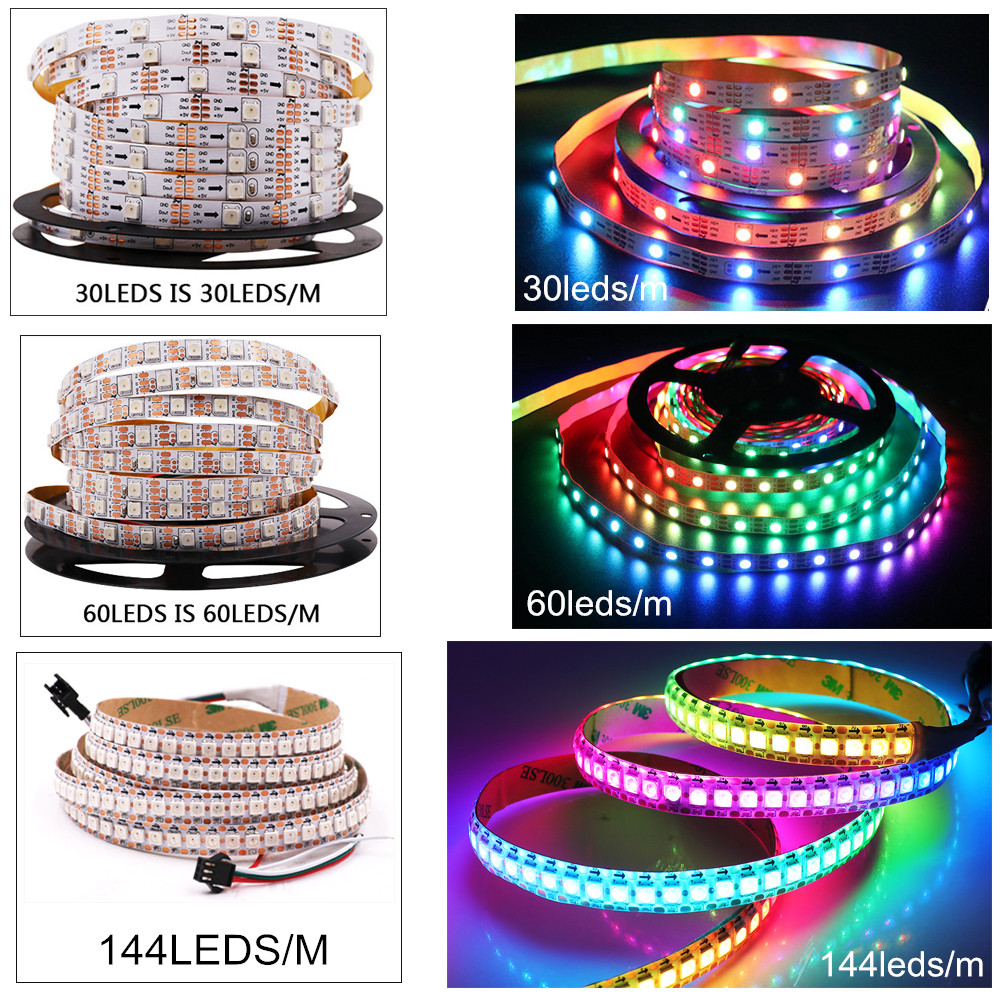 Tira de luces LED DC 5V WS2812 - Ws2812B Strip 5V reseña y precio