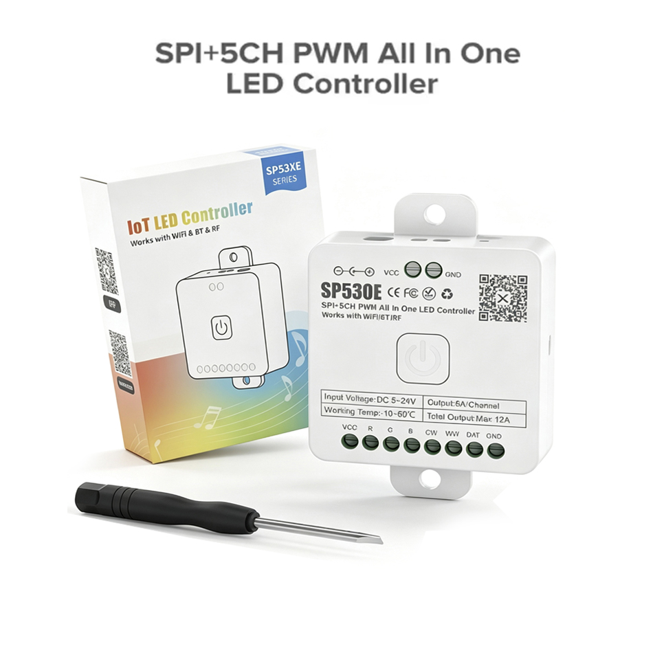 Controlador LED SP530E Todo en - Ws2812B Strip 5V reseña y precio