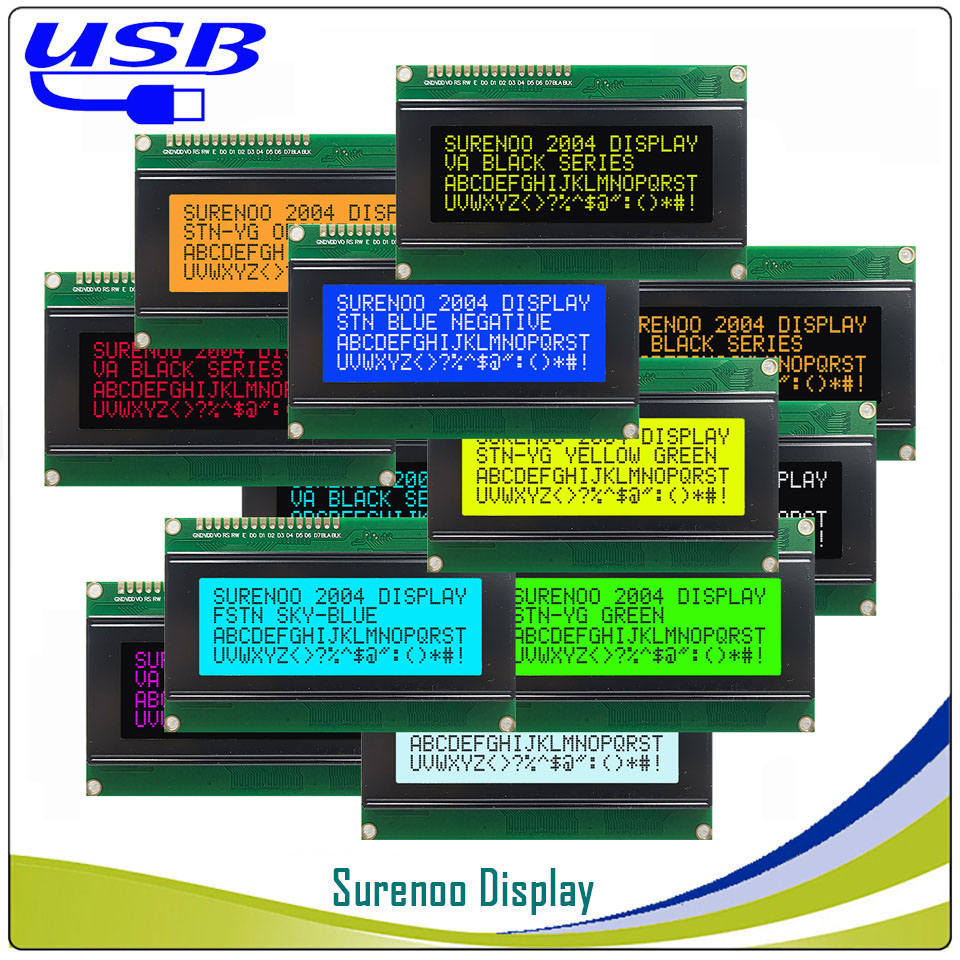 Surenoo LCD2USB USB 204 20X4 2 - Lcd 1602 reseña y precio
