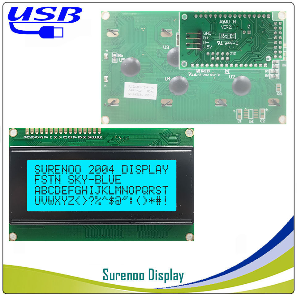Surenoo LCD2USB USB 204 20X4 2 - Lcd 1602 reseña y precio