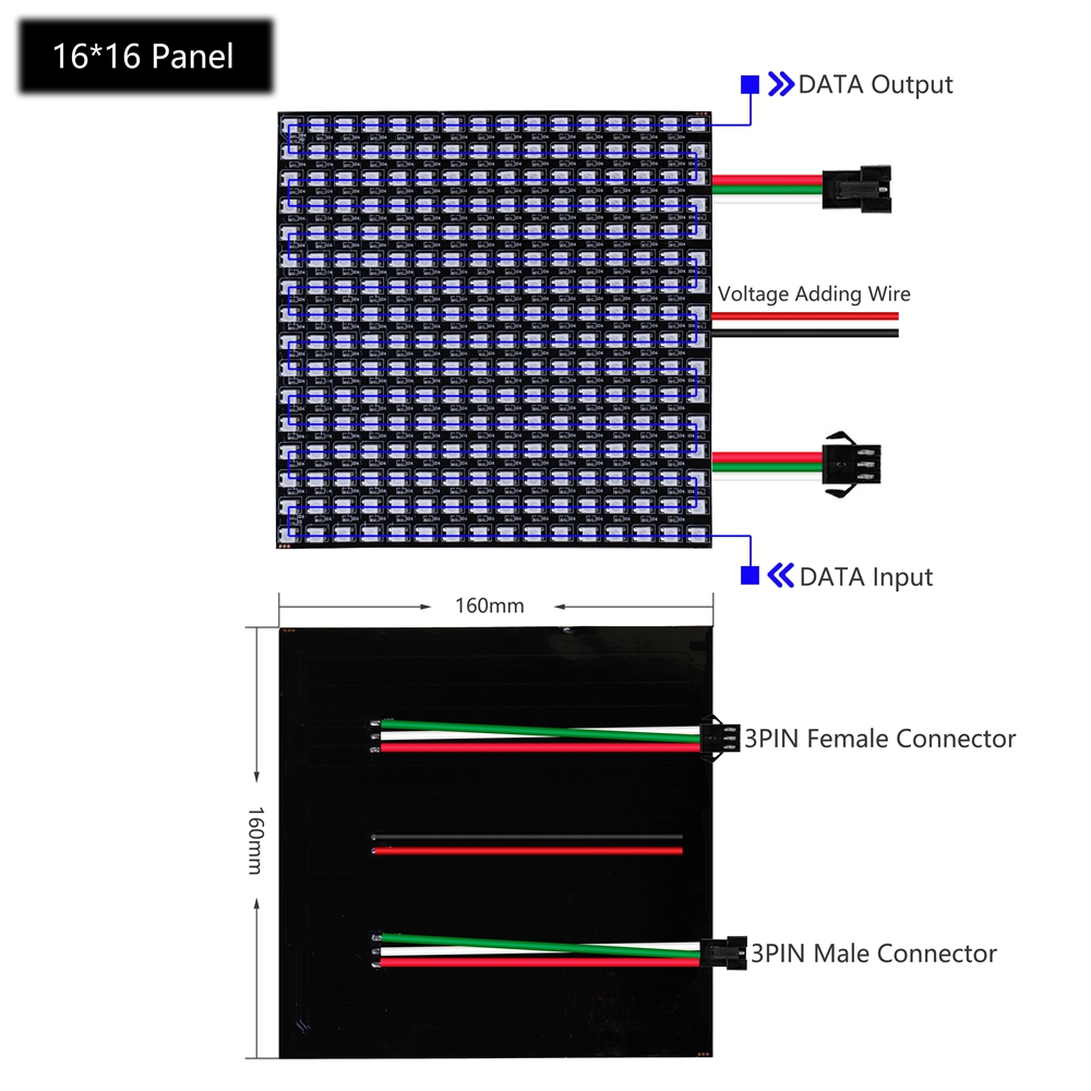 Panel de Pantalla LED Digital  - Ws2812B Strip 5V reseña y precio