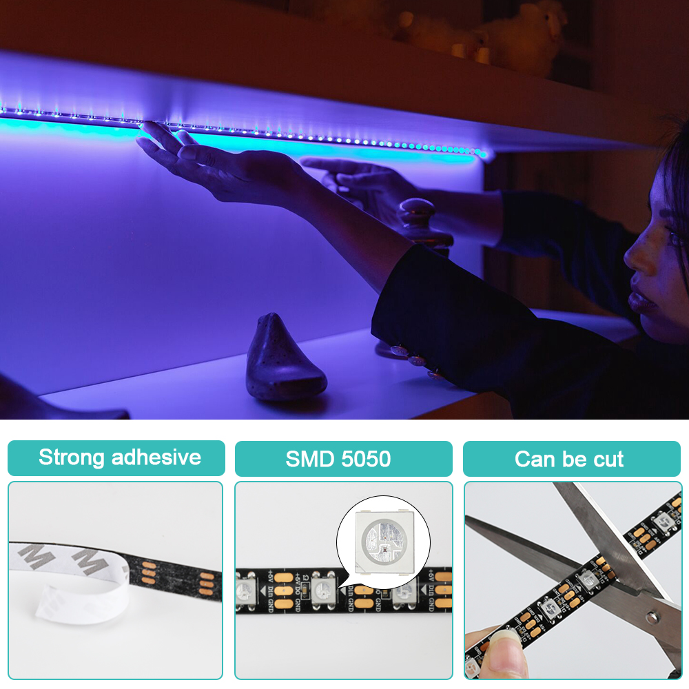 WS2812B luces Led DC5V tira de - Ws2812B Strip 5V reseña y precio